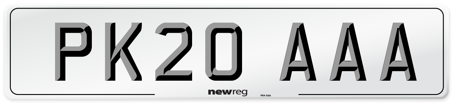 PK20 AAA Number Plate from New Reg